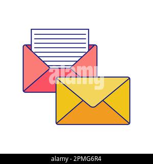Mail Flat Icon Vector. Mail Post Envelope Icon Stock Vector