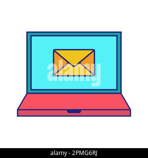 NoteBook With Email Icon Flat Design Stock Vector
