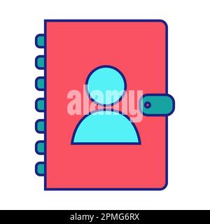 Phone Book Icon Flat Design Vector Stock Vector