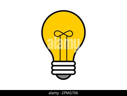 Vector illustration of light bulb icon isolated on white background Stock Vector