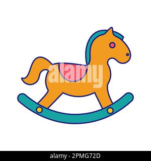 Toy Horse Icon Flat Design Vector Stock Vector