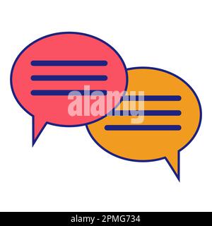 Text Message Conversation Vector Icon Stock Vector