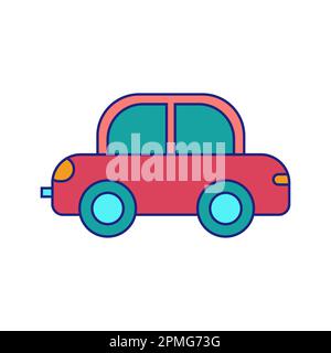 Toy Car Icon Flat Design Vector Stock Vector