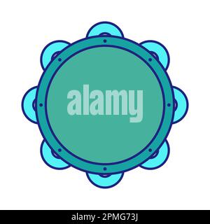 Tambourine Icon Flat Design Vector Stock Vector