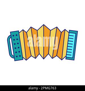 Accordion Icon Flat Design Vector Stock Vector