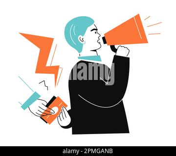 False announcement - colorful flat design style illustration Stock Vector