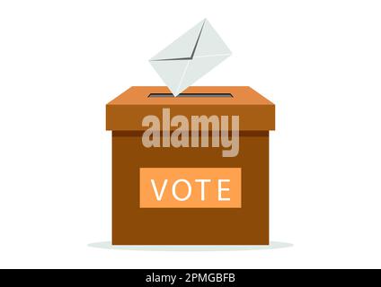 Ballot box icon flat design isolated on white background Stock Vector