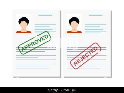 Approved and Rejected Stamps Clipart Vector Stock Vector