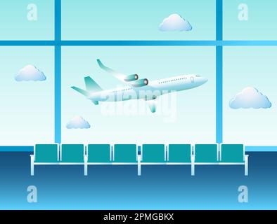 Airport and travel planes vector illustration Stock Vector