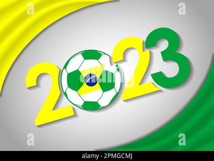 Brazil 2023 Football Background Vector Stock Vector