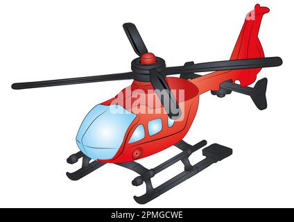 Cartoon helicopter. Toys. Vector helicopter Stock Vector