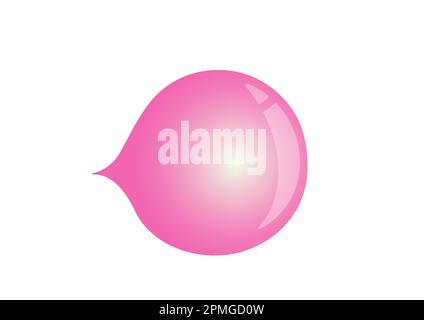 Bubble gum balloon. Blowing bubble gum vector illustration Stock Vector