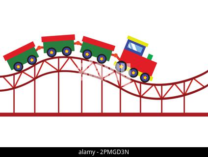 Carnival Train Cartoon. Vector Illustration of Carnival Train Stock Vector