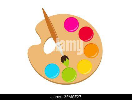 Color palette vector illustration isolated on white background Stock Vector