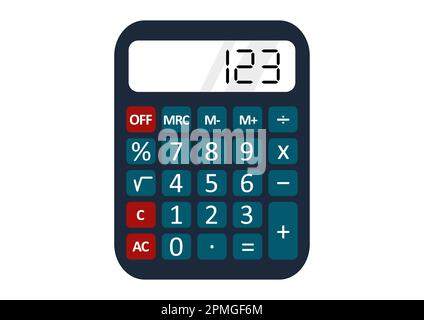 Digit calculator icon isolated on white background vector illustration Stock Vector