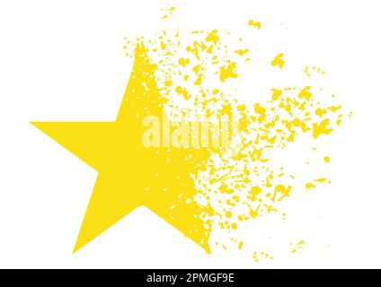 Dispersion star. shape star. Abstract. Vector illustration of dispersion star isolated on white background Stock Vector