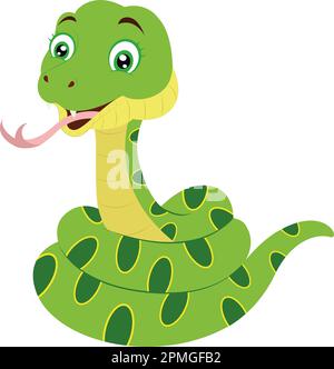 Realistic green python vector illustration. Isolated tropical snake on ...