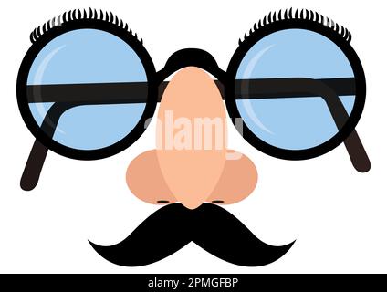 Funny disguise, comedy fake nose moustache, eyebrows and glasses Stock  Vector Image & Art - Alamy