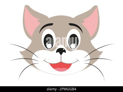 Icon of Cat Face. Animals. Vector Kitty Face Stock Vector