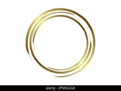 Golden Painted Circle Design Stock Vector