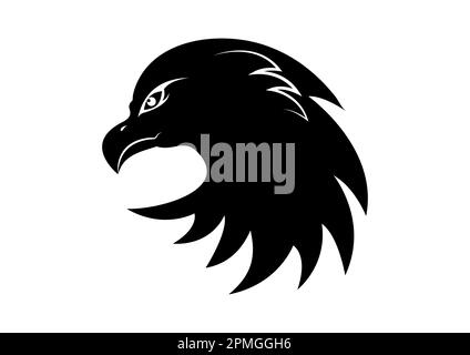 Eagle head silhouette logo design vector illustration Stock Vector