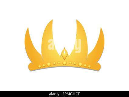 gold crown jewelry royal monarch vector illustration drawing color ...