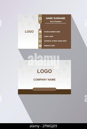 Modern coffee business card template - Vector business card for cafe template Stock Vector