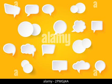 Modern Abstract Design With Geometric Shapes And Speech Bubbles Vector Illustration Stock Vector