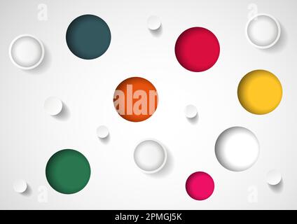 Modern colorful circles background vector Stock Vector