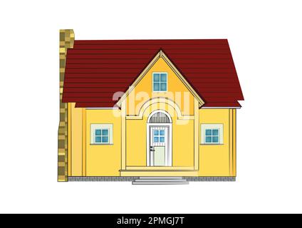Modern house in flat style vector illustration Stock Vector