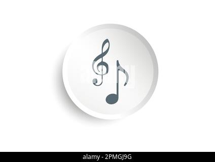 Modern Music Player Icon Isolated on White Background Stock Vector