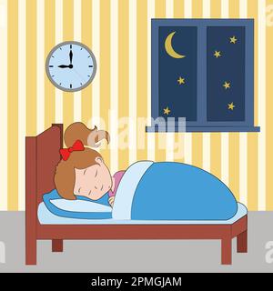 baby girl sleeping clip art