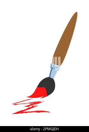 Painting Brush Vector Clipart Isolated On White Background Stock Vector