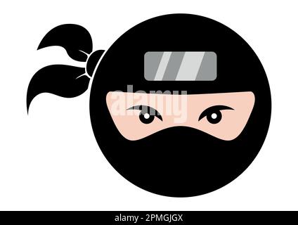 Ninja Logo. Ninja Face Logo. Logo Template Stock Vector