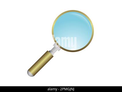 Magnifying glass isolated on white background Stock Vector