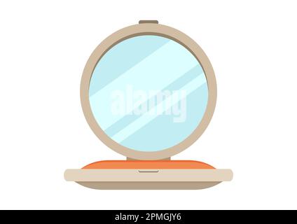 Makeup Mirror Clipart On White Background Vector Stock Vector