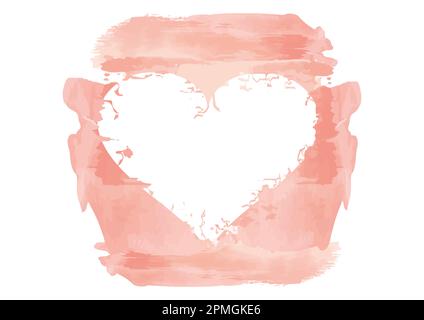 Pink Painted Heart Vector Template Stock Vector