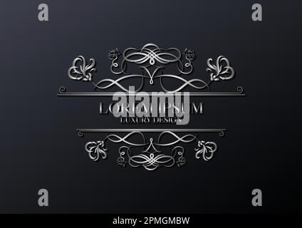 Luxury silver template design vector illustration Stock Vector