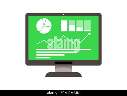 Mobile and web product analysis. Business Growth Profit Chart Stock Vector