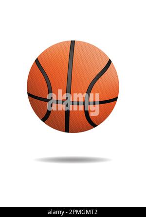 Realistic basketball vector isolated on white background Stock Vector