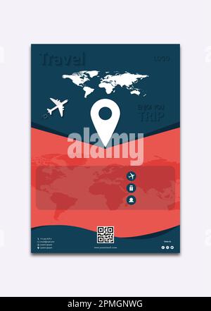 Travel flyer template. Enjoy your trip Stock Vector