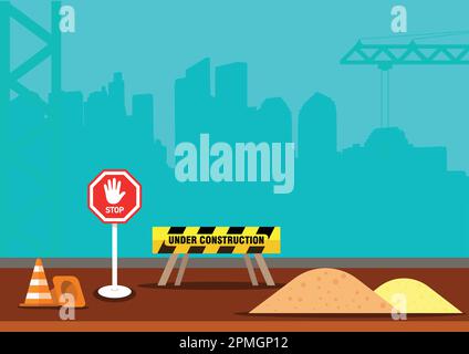 Under Construction Clip Art Vector Illustration Stock Vector