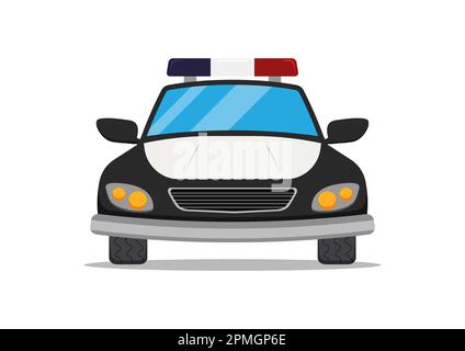 Police Car Clipart Flat Design On White Background Vector Stock Vector