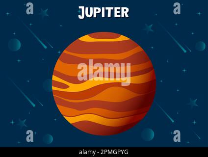 Vector illustration of Jupiter planet Stock Vector