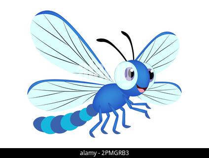 Vector Dragonfly Cartoon Character Vector Stock Vector