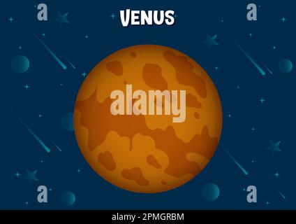 Vector illustration of Venus planet Stock Vector