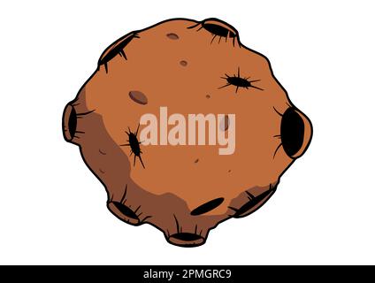 Vector illustration of meteore isolated on white background Stock Vector