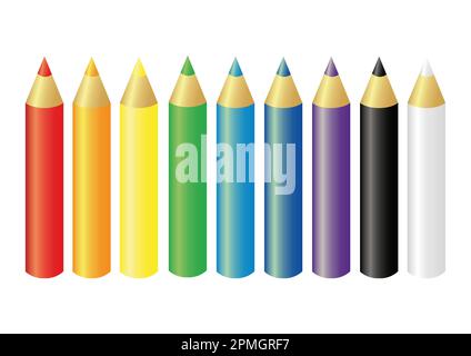 Set Of Colored Crayons Vector Stock Vector