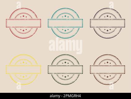 Vintage Shape Design Vector In Different Colors Stock Vector