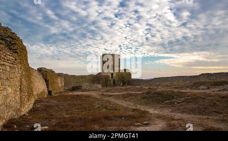 The ruins of Enisala fortress - Romania, ancient Stock Photo